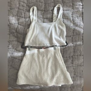 Mumu Weddings two bride piece set! The bottom is a skort! Size Small.